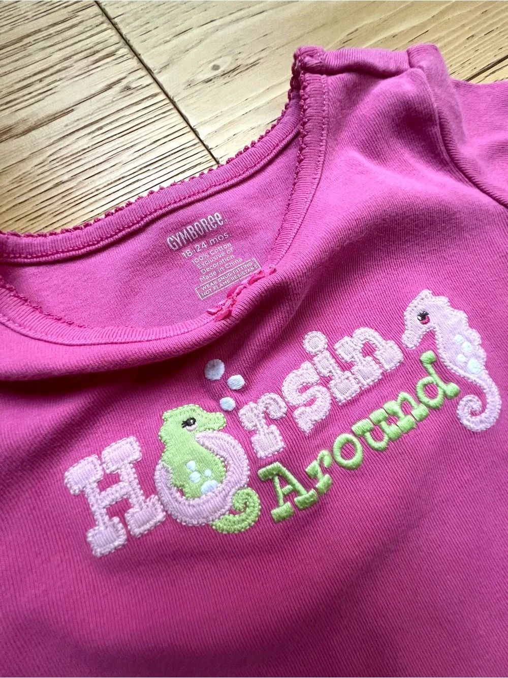 🎉5/$20🎉GYMBOREE Pink Seahorse Pajama Set 18-24m